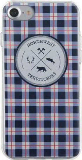 Bigben Connected Handyhülle iPhone SE 2020 8 7 Soft North West Checkered Muster Blau