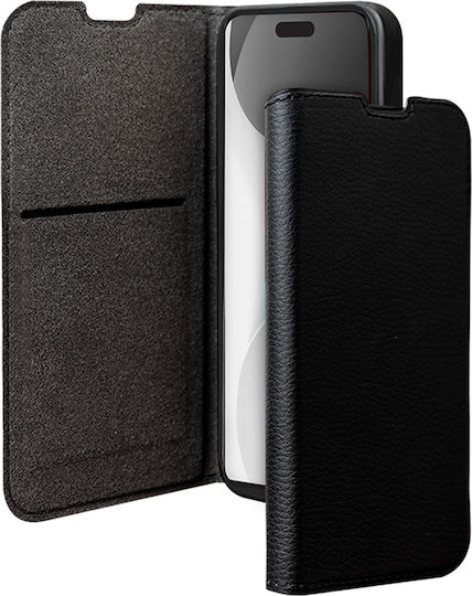 Husă Bigben iPhone 16 Pro Max Folio Wallet Funcție Stand Neagră