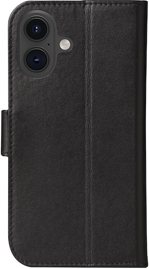 Husă Dbramante1928 iPhone 16 Folio Model Copenhagen Cu Slot Pentru Card Neagră