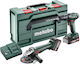 Metabo Combo 2.4.4 Set Angle Wheel & Impact Drill Driver 18V with 2 Batteries 2Ah - 4Ah and Case