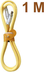 Yello Koko Usb C Usb C Reinforced Cable Biggy Model 1m Reversible Connector Yellow Yello Koko Usb C Usb C Reinforced Cable Biggy Model 1m Reversible Connector Yellow