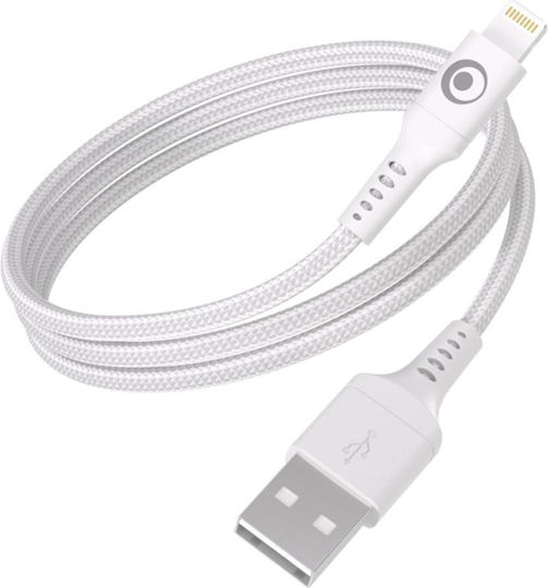 Bigben Connected Usb-a/lightning 2.4a Fastcharge 12w 1.2m Charging Transfer Cable White