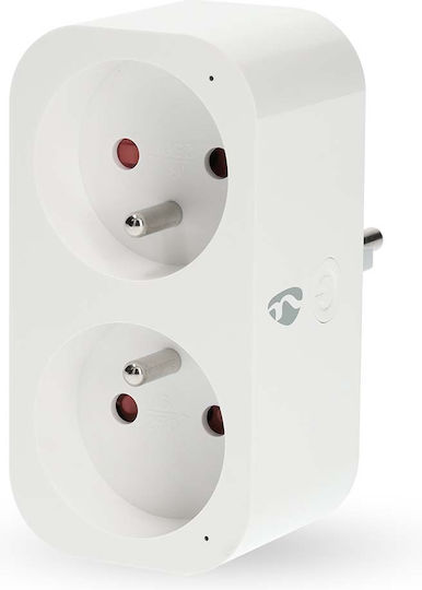 Nedis Wi-Fi Verbundener Stecker Doppel Smartlife Ip21 Wattmeter 3680w Typ E Frankreich Weiß