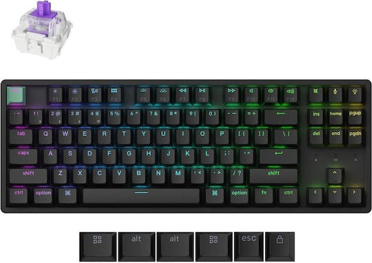 Keychron K8 HE K8H-J1 Fără fir Efect Hall Gaming Tastatură Tenkeyless cu Magnetic comutatoare și iluminare RGB (Engleză US)