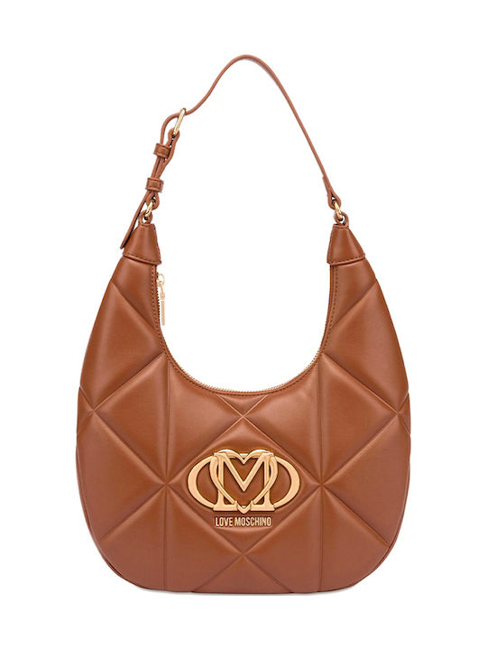 Moschino Γυναικεία Τσάντα Ώμου Καφέ