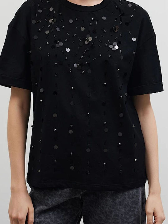 Damen T-Shirt Black