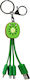 Yello Koko 3 in 1 USB A Micro USB USB C Lightning Cable 0.15m Kiwi Green