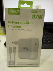 Green Lyca G-1261 87W με Καλώδιο USB-C - USB-C Green Lyca G-1261 87W με Καλώδιο USB-C - USB-C