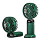 Portable Fan 5 Speeds N15 USB-C 2A 1800mAh Compact Lightweight Set Sticker Green