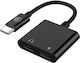 Bigben Connected Usb-c To Usb-c Audio Adapter Usb-c Charger 60w Compact 12cm Black