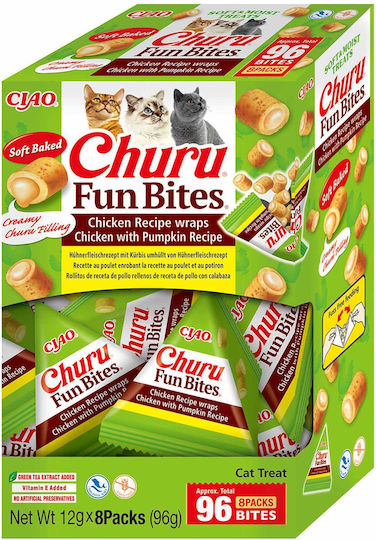 Churu Cat Fun Bites Chicken Pumpkin 8 Pcs Pet Supplies