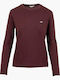Women's Blouse Cotton Long Sleeve Burgundy