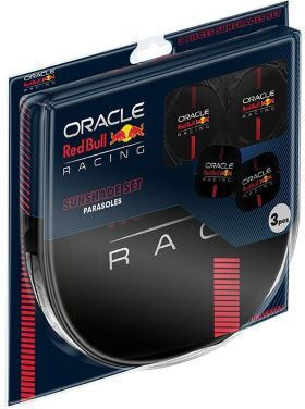 Red Bull Oracle Sunshades Black Red 3 Pieces 1xfront 150x70cm 2xside 43x38cm 0510011