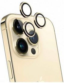Протектор за камера Force Glass iPhone 15 Pro/15 Pro Max/14 Pro/14 Pro Max Ултра Устойчив Златист