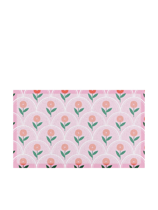 Artsy Mats Πατάκι Εισόδου Αντιολισθητικό Pink Floral Pattern Ροζ 70x40εκ.