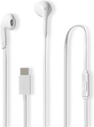 Nedis 3.5mm Wired Headphones Microphone Volume Control 1.2m White