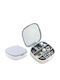 Plastic Jewellery Box with Mirror White 10x10x3.5cm