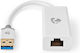 Nedis USB 3.2 USB-A Мъжки Към Ethernet RJ45 Женски 1 Gbps Адаптер Бял