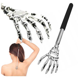 Foldable Back Head Scratcher Telescopic Handle Massager Gadget Black