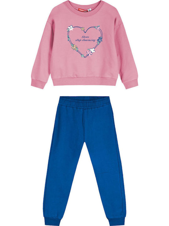 Energiers Kids Sweatpants Set Pink 2pcs