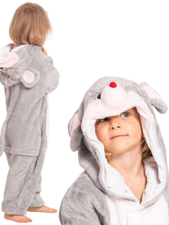 Pijama întreagă pentru copii De iarnă Fleece Gray