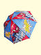 Spiderman Kinder Regenschirm Gebogener Handgriff Automatisch Blau mit Durchmesser 48cm.