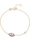 George Art Jewels Women's Bracelet with design Eye made of Gold 9K with Zircon