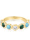 Ania Haie Ring with Zircon made of Silver Gold Plated