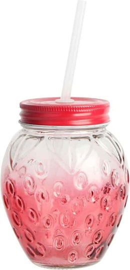 Marva Pahar Pentru Apă Din Sticlă Roșu 450ml