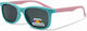 Optosquad Butterfly Kids Sunglasses with Polarized Turquoise Lenses