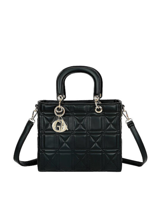 Gallantry Quilted Women's Handbag Shoulder Strap Black