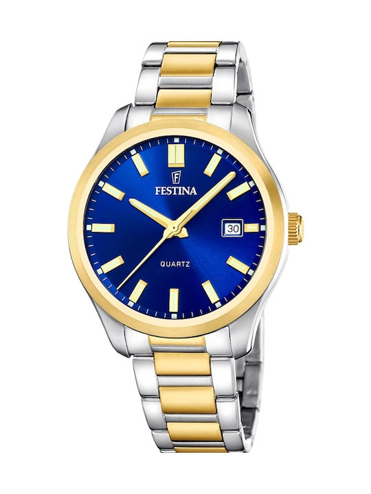 Festina Men's Watch 42mm Battery with Gold Meta...
