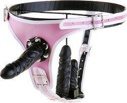Triple Pleasure Strap On Pink Triple Pleasure Strap On Pink