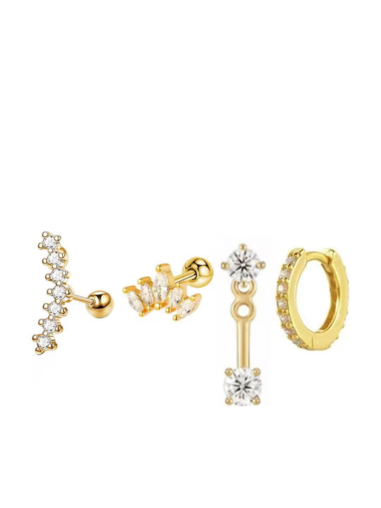 Amalfi Accessories Σετ Σκουλαρίκια από Ατσάλι