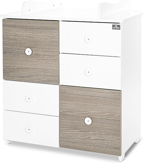 Baby Kommode mit 6 Schubladen Weiß 83x71x96cm