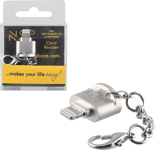 Nsp N34 Otg Tf Micro Sd To Lightning Silver