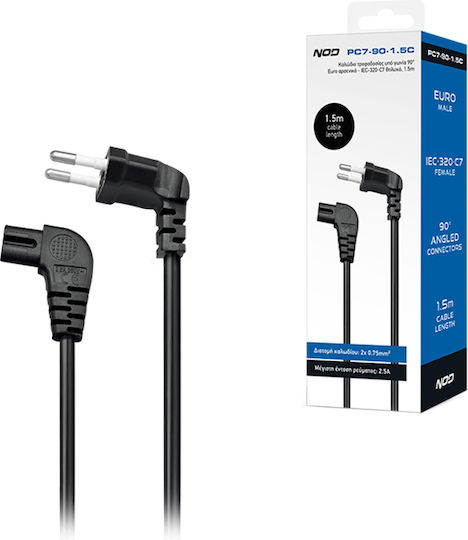 NOD Euro - IEC C7 Cable 1.5m Μαύρο 141-0293