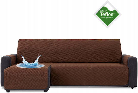 Sofazip Wasserdicht Elastische Abdeckung für Ecksofa Brown 280εκ. 1Stück SZMATIMPCS280MARO