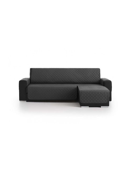 Sofazip Ελαστικό Κάλυμμα Γωνιακού Καναπέ Dark Gray 240εκ.