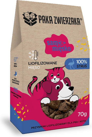Paka Zwierzaka Leckerli für Hunde mit Strauß 70gr
