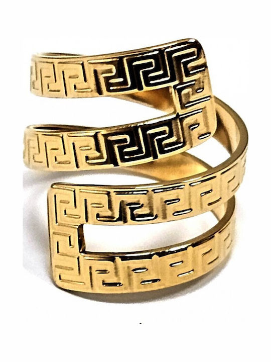 Karma Fashion Damen Ring aus Stahl Vergoldet