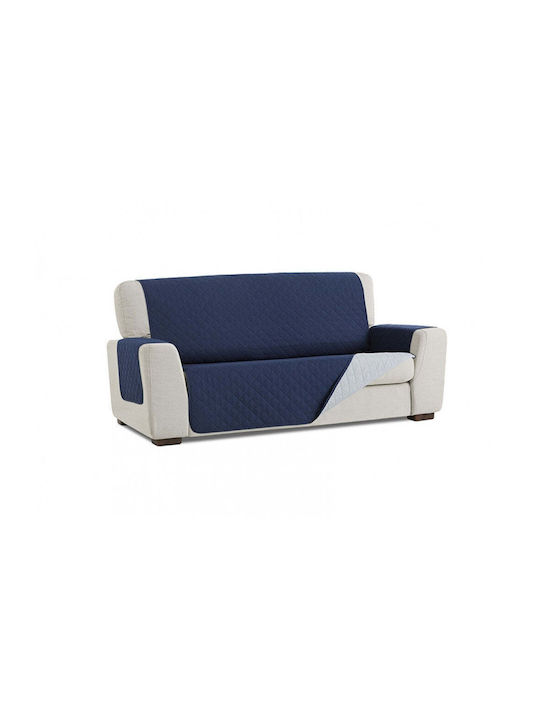 Sofazip Ελαστικό Κάλυμμα Διθέσιου Καναπέ Navy Blue-grey 130εκ.
