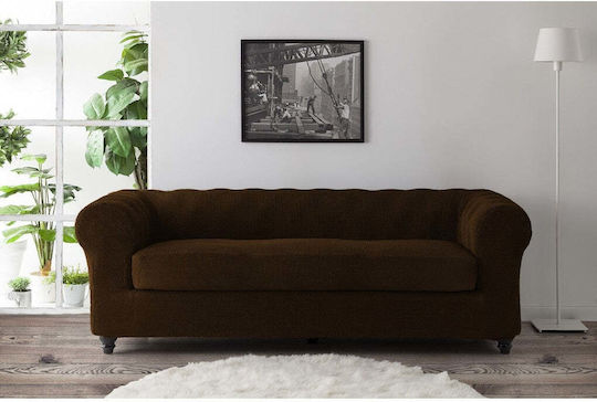 Sofazip Еластичен Калъф За 3-местен диван Brown 230εκ. 1бр SZCHSPTMARO