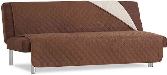 Sofazip Husă Elastică Canapea cu trei locuri Brown-beige 180εκ. 1buc SZMATFBMABE