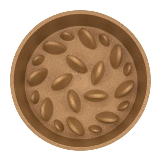 Madpet Plastic Slow Feeder Bowl for Dog & Cat 1.43lt 21cm in Brown Color