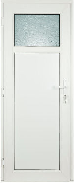Energieeffiziente Innentür Mehrzwecktür PVC P90xΥ200 Linke Weiße Glasfüllung Energieeffiziente Innentür Mehrzwecktür PVC P90xΥ200 Linke Weiße Glasfüllung