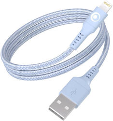 Bigben Connected Usb-a/lightning 2.4a Fastcharge 12w 1.2m Charging Transfer Cable Blue