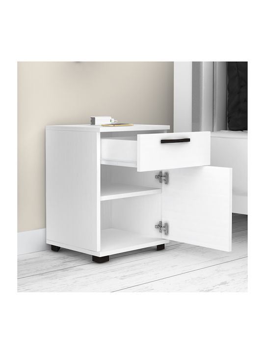 Κομοδίνο Veto Veto Ξύλινο Λευκό 40x39x57cm GP028-0118,3