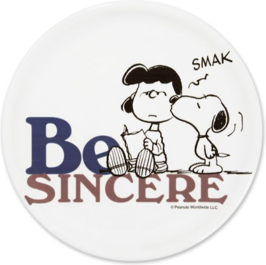 Excelsa Πιατέλα Σερβιρίσματος από Πορσελάνη Peanuts Be: Sincere με Διάμετρο 31εκ.