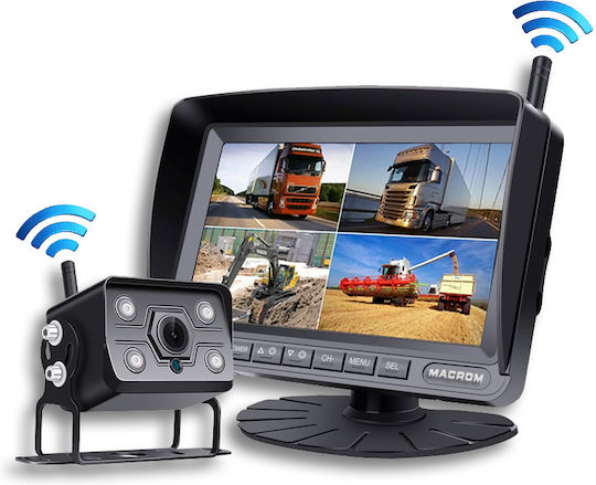 Macrom Wireless Waterproof Car Reverse Camera with Screen and Night Vision Universal Rover SD